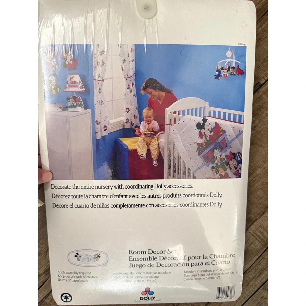 Vintage Disney Babies Room Decor Set Dolly Mickey Minnie Donald Nursery Wall Art